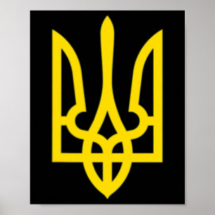 Ukraina symbol mitten ukrainska armén militär embl poster