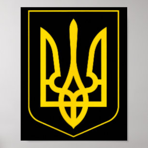 Ukraina symbol mitten ukrainska armén militär embl poster