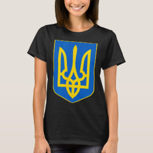 Ukraina Symbol Tryzub Patriotisk Slava Ukraini  T Shirt