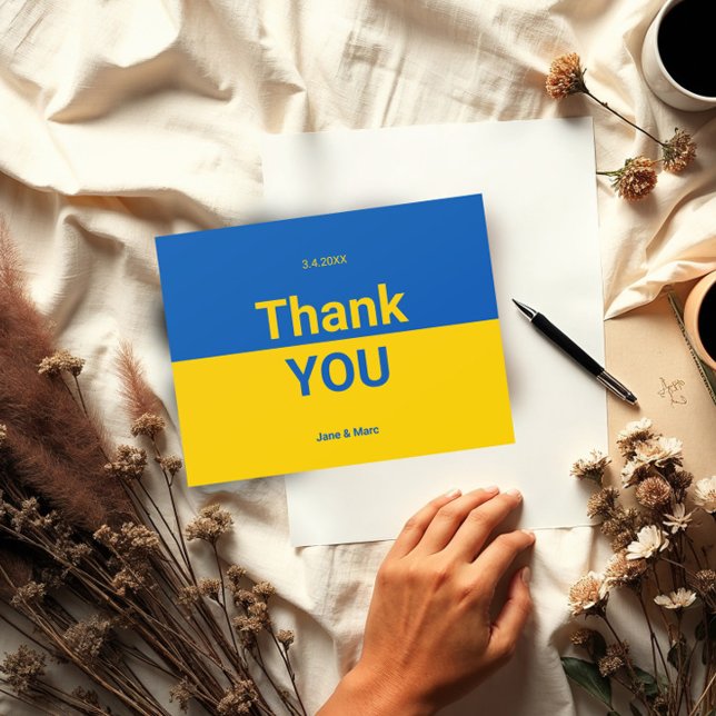 Ukraina Tack Kort Moderna Typo vykort (Skapare uppladdad)