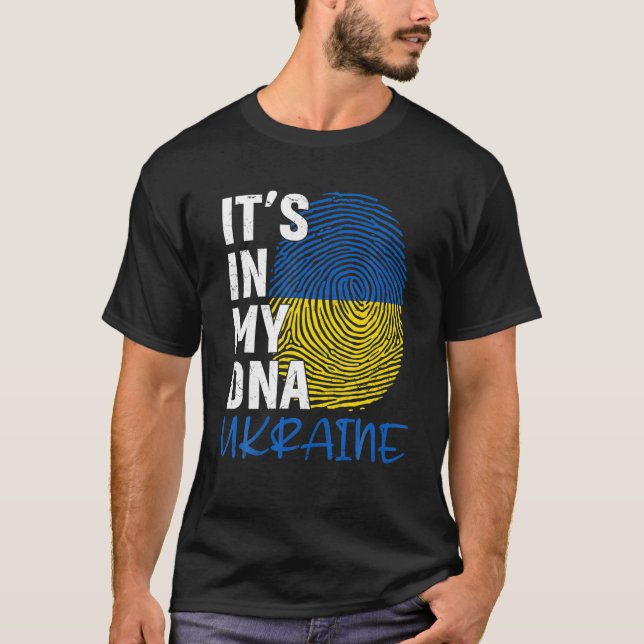 Ukraina Tee it in my-DNA-Born Flagga Gif (Framsida)