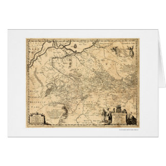 Ukraina tidig karta 1648 hälsningskort