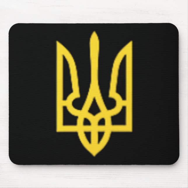 Ukraina Treudd - Ukrainsk Tryzub-symbol  Musmatta (Framsidan)