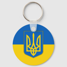Ukraina Trident-flagg Nyckelring