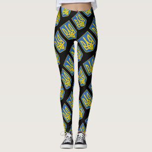 Ukraina Trident Flagga Leggings