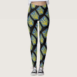 Ukraina Trident Flagga Leggings