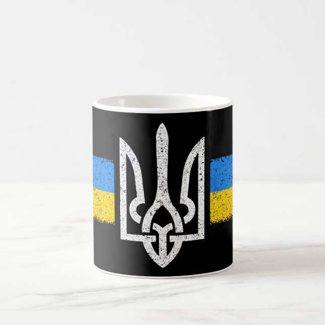Ukraina Trident - Flagga Symbol - Ukraina Kaffemugg (Center)