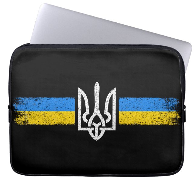 Ukraina Trident - Flagga Symbol - Ukraina Laptop Fodral (Framsidan)