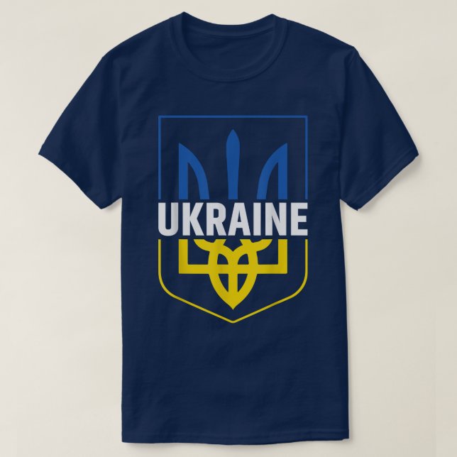 Ukraina Trident T-Pridet Jackar Arm Ukrainas Prova T Shirt (Design framsida)