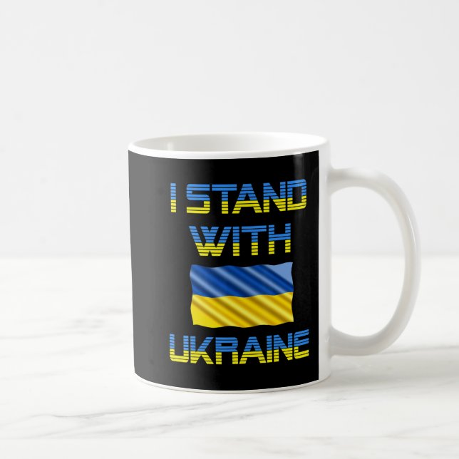 Ukraina trident Ukraina flagga Ukraina Ukrainas fl Kaffemugg (Höger)
