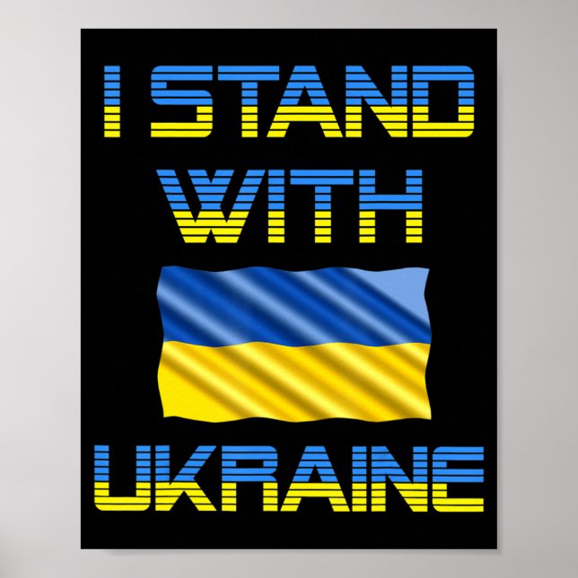 Ukraina trident Ukraina flagga Ukraina Ukrainas fl Poster (Framsidan)