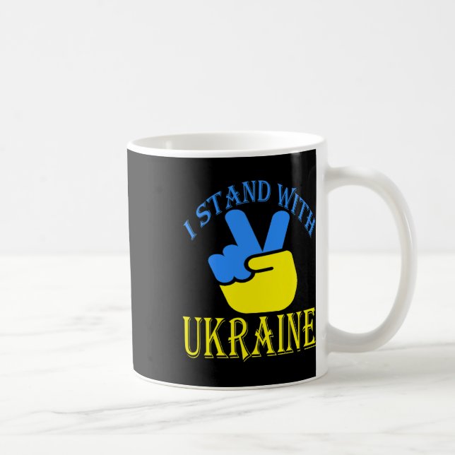Ukraina Trident Ukraina Flagga Ukrainsk Flagga Ukr Kaffemugg (Höger)