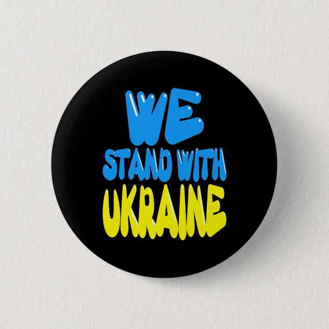 Ukraina Trident Ukraina Flagga Ukrainsk Flagga Ukr Knapp (Framsida)