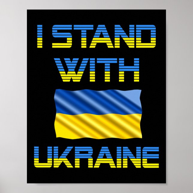Ukraina Trident Ukraina Flagga Ukrainsk Flagga Ukr Poster (Framsidan)