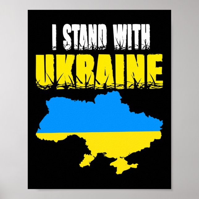 Ukraina Trident Ukraina Flagga Ukrainsk Flagga Ukr Poster (Framsidan)