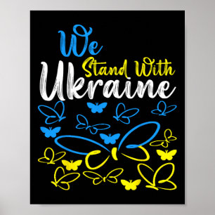Ukraina Trident Ukraina Flagga Ukrainsk Flagga Ukr Poster