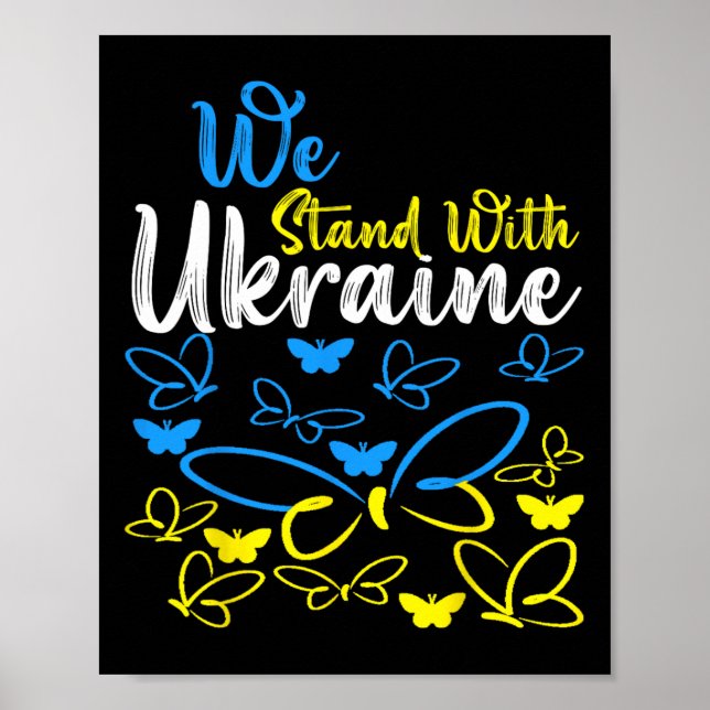 Ukraina Trident Ukraina Flagga Ukrainsk Flagga Ukr Poster (Framsidan)