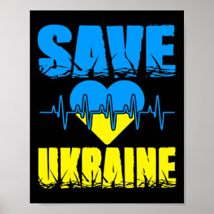Ukraina Trident Ukraina Flagga Ukrainsk Flagga Ukr Poster