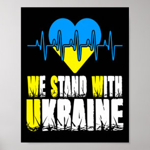 Ukraina Trident Ukraina Flagga Ukrainsk Flagga Ukr Poster