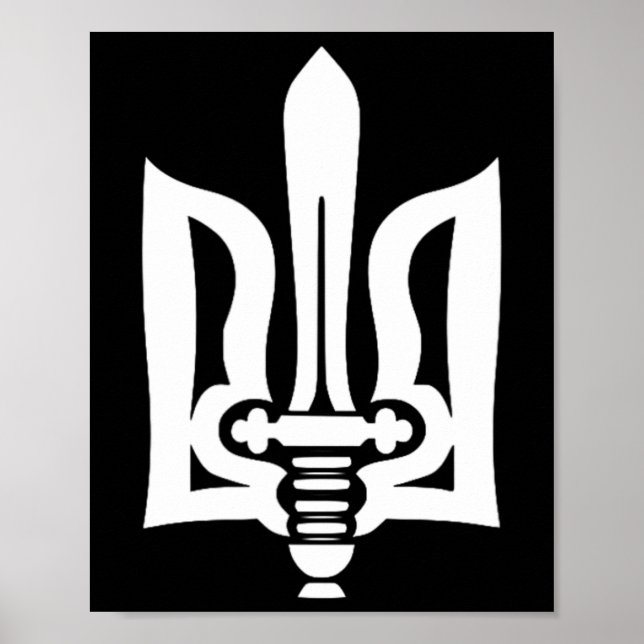 Ukraina Trident Ukrainas Trident Symbol Betydelse Poster (Framsidan)