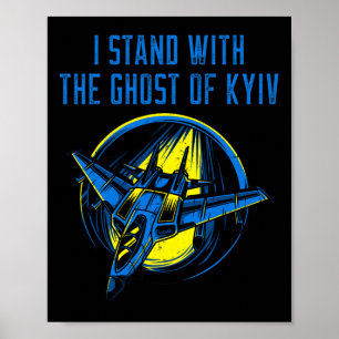 Ukraina Tröja – Ace Pilot jag står med den spöklik Poster
