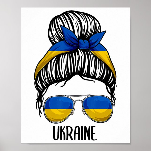Ukraina-tröja för flickor och kvinnor  poster (Framsidan)