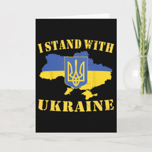 Ukraina Tröja Jag Står Med Ukraina Ukrainsk Flagga Kort