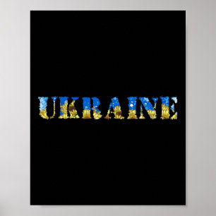 Ukraina Tröja Retro Ukrainsk Flagga Solros Poster