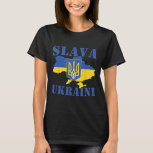 Ukraina Tröja Slava Ukraini Ukrainsk Flagga Triden