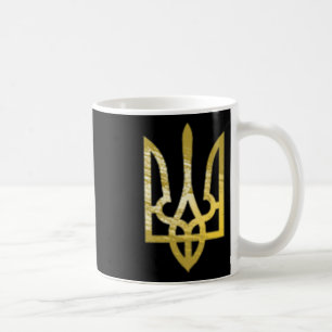 Ukraina Tröja Trident Tryzub Zelensky Militär Oli Kaffemugg