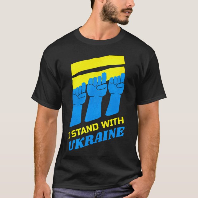 Ukraina Tröja Ukrainsk Stöd Ukraina Jag Står Wi (Framsida)