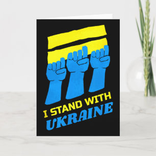 Ukraina Tröja Ukrainsk Stöd Ukraina Jag Står Wi Kort