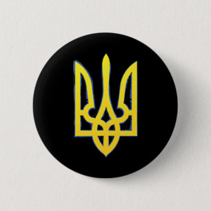 Ukraina Tröja Ukrainsk Trident Militär Zelensky Knapp