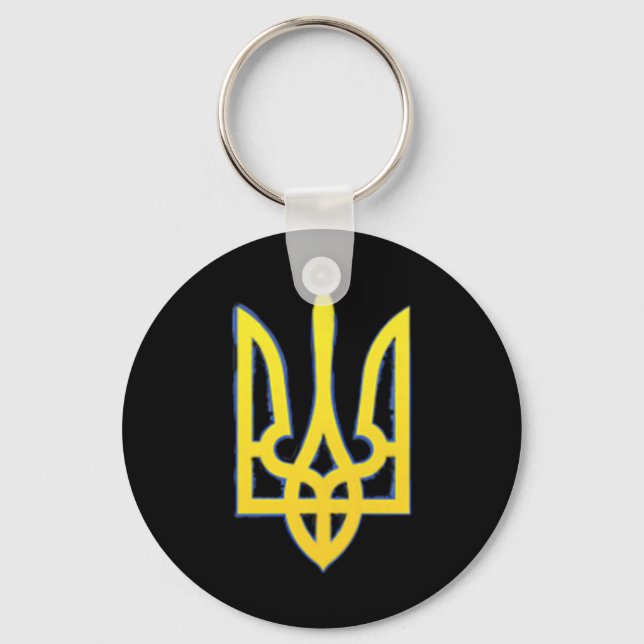 Ukraina Tröja Ukrainsk Trident Militär Zelensky Nyckelring (Framsida)