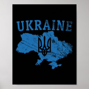 Ukraina Tröja Ukrainsk Tryzub Patriotiskt Stöd N Poster