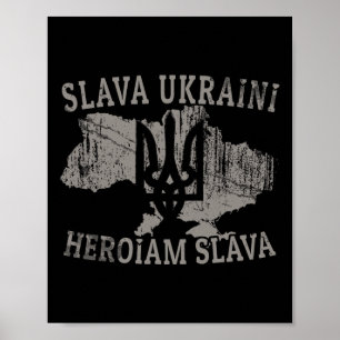 Ukraina Tröja Ukrainsk Zelensky Tryzub Militär Poster