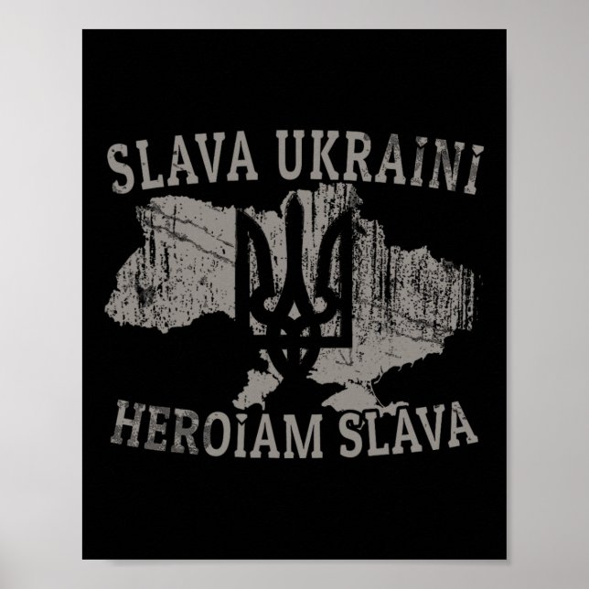Ukraina Tröja Ukrainsk Zelensky Tryzub Militär  Poster (Framsidan)