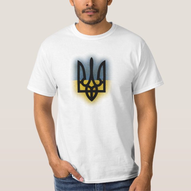 Ukraina Tryzub Shirt Tee (Framsida)