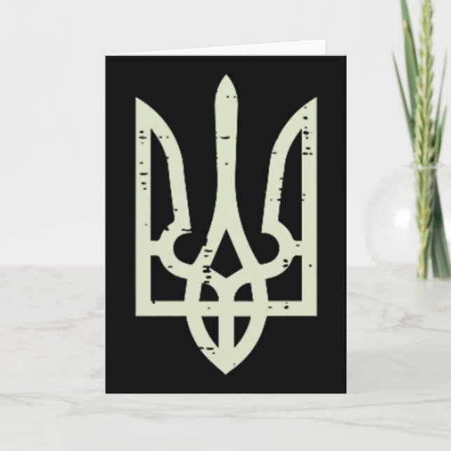 Ukraina Tryzub-symbol ficka Ukraina Trident Män W Kort (Framsida)