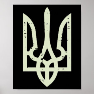 Ukraina Tryzub-symbol ficka Ukraina Trident Män W Poster