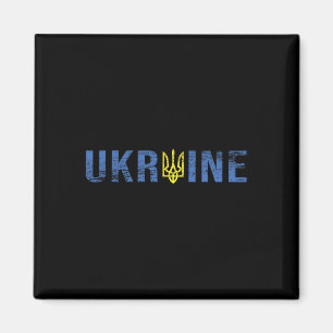 Ukraina Tryzub Tröja Trident Zelensky Militär Embl Magnet