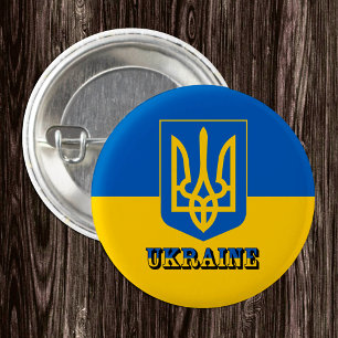 Ukraina, Tryzub, Ukrainas Flagga/Jackande av Arm Knapp