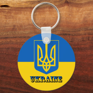Ukraina, Tryzub, Ukrainas Flagga/Jackande av Arm Nyckelring