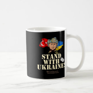 Ukraina Turkiet Flaggor Hundhalsband Zelensky Stå Kaffemugg