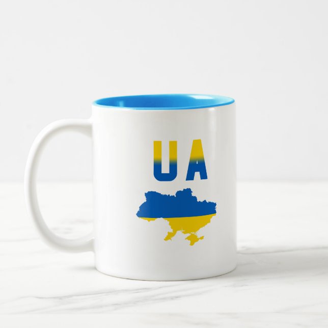 Ukraina Två-Tonad Mugg (Vänster)