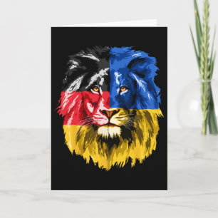 Ukraina Tyskland Flagga Lejon Deutschland Ukrainsk Kort