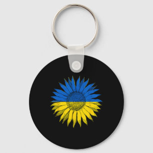 Ukraina Ukraina T-shirt Solros Vintage Blommig Ret Nyckelring