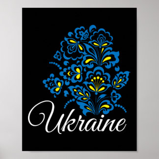 Ukraina Ukrainare Ukrainsk Kiev Trysub Flagga 12  Poster