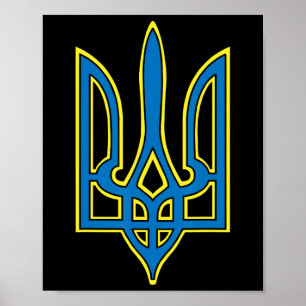 Ukraina ukrainare ukrainsk Kiev Trysub Flagga 1 Poster