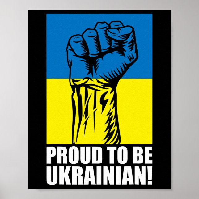 Ukraina ukrainare ukrainska Kiev Trysub Flagga 14  Poster (Framsidan)